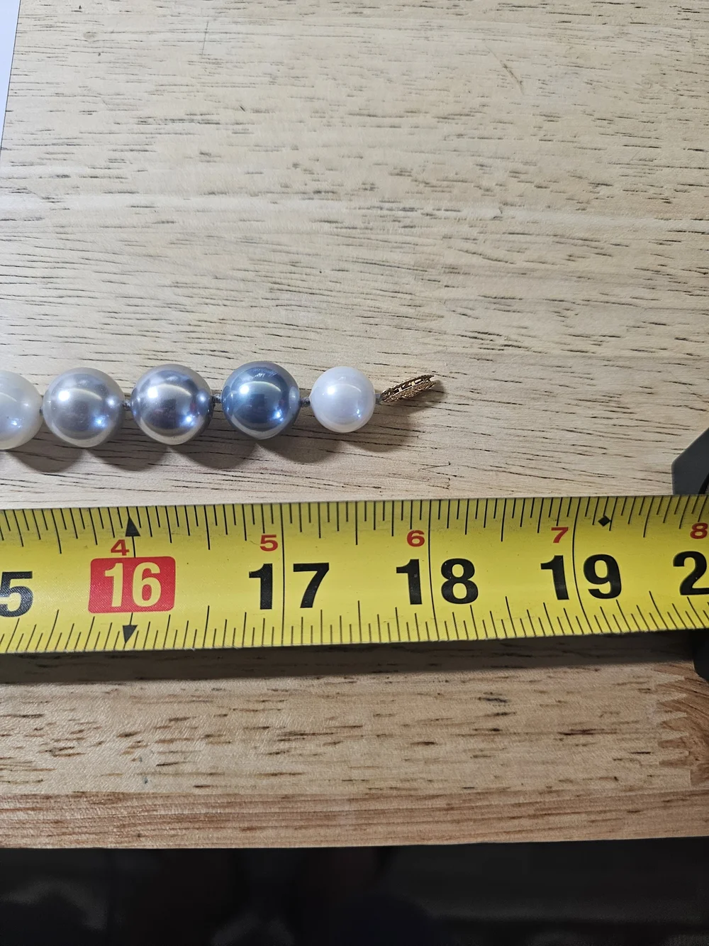 14k Gold Multi Colored Pearl Necklace
